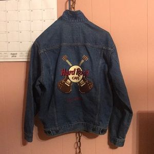 Authentic Las Vegas denim Hard Rock Cafe jacket